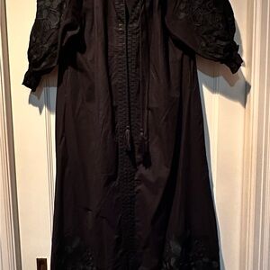 Julia Amory Coatue Dress, Black Embroidered